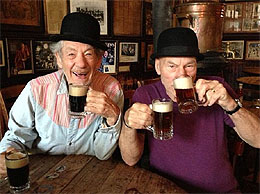Ian McKellen y Patrick Stewart, amigos fuera del set