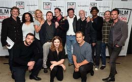 Tarantino con los actores que leyeron su guión