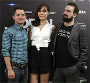 Vigalondo (dcha.), con Wood y Grey