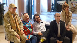 El jurado que concedió los Colones: (de izq. a dcha.) Denis DeLaRoca, Sylvie Imbert, Christian Sida, J. Pablo Gugliotta y María Cecilia Sánchez